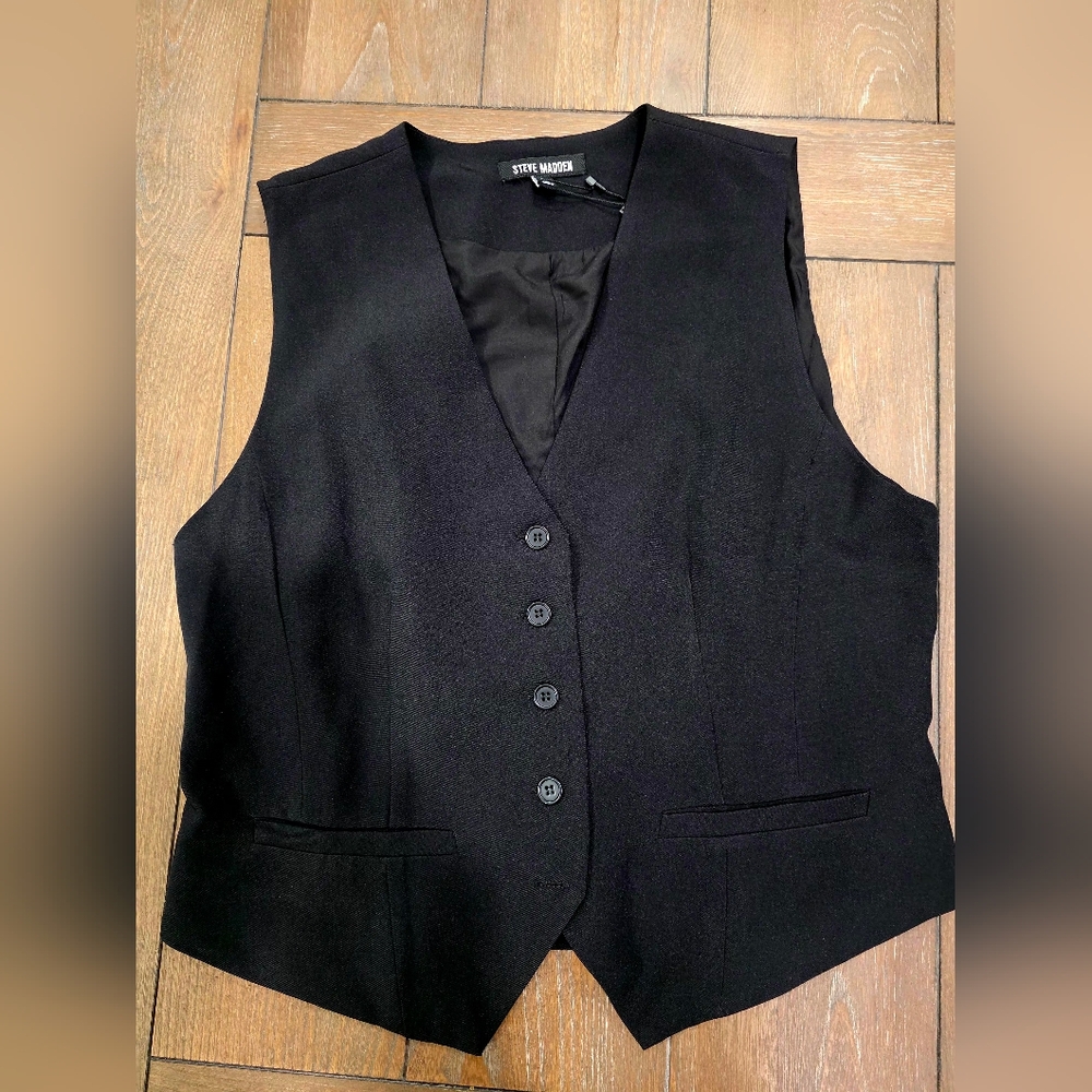 Steve Madden Classic Black Vest